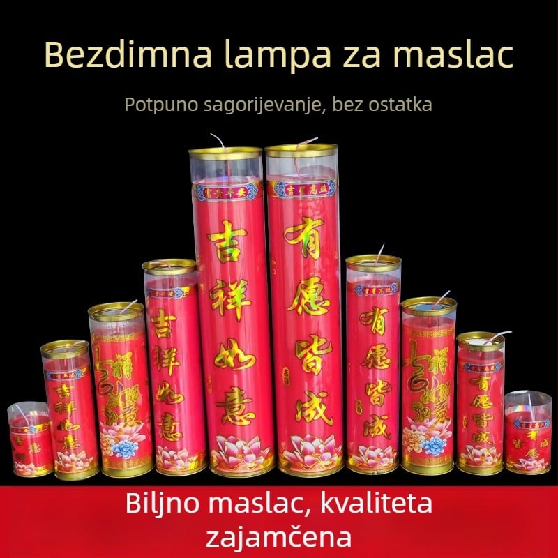 Maslena lampa od biljnog voska, bez dima, vrijeme sagorijevanja 1, 3, 5, 7, 15 ili 30 dana