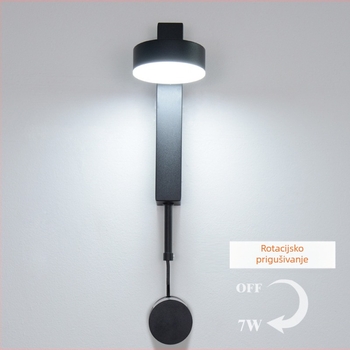 Skandinavska minimalistička moderna zidna lampa, dimmable LED rasvjeta za dnevni boravak, čitanje i spavaću sobu