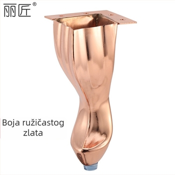 Noga kauča s metalnim hardverom, u obliku ženskog stopala, klasični europski stil, nosivost, visina 14 cm.