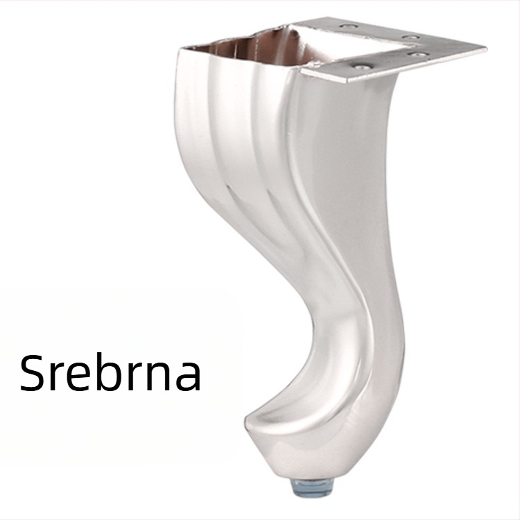 Noga kauča s metalnim hardverom, u obliku ženskog stopala, klasični europski stil, nosivost, visina 14 cm.