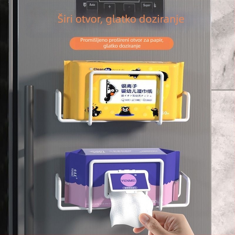 Držač za mokre maramice bez bušenja, za kuhinju i kupaonicu, organizator papirnatih maramica i dječjih maramica
