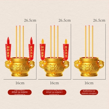 Elektronički plamenik za tamjan s LED svjetiljkom, Buddha lampom, lampom bogatstva i vječnom svjetiljkom