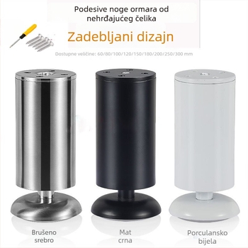 Nehrđajući čelični nožni dijelovi namještaja za sofu, ormar, TV komodu, stolić za kavu, krevet i stol – podesiva visina
