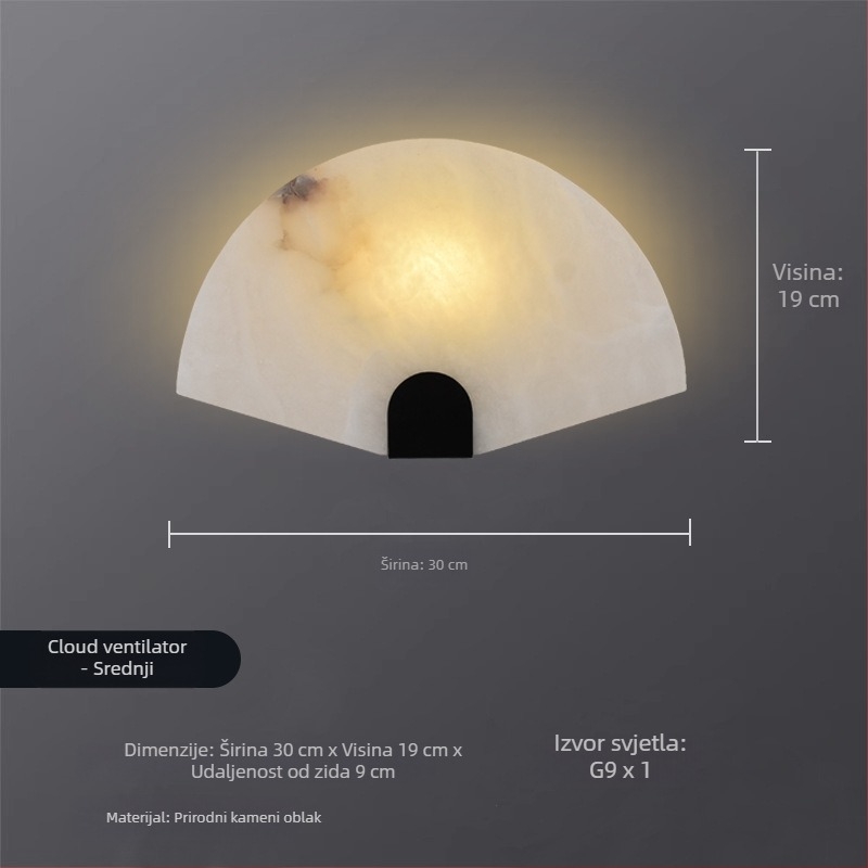 Snowflake Marble LED zidna lampa – minimalistička zidna svjetiljka za dnevni boravak, hodnik i spavaću sobu