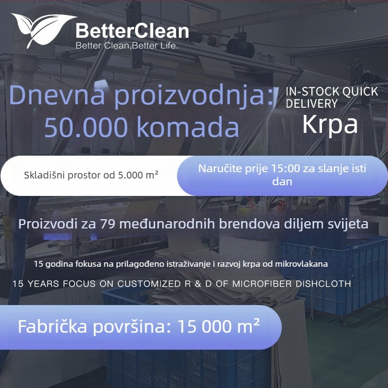 Krpa za kuhinju od mikrovlakana, za suho i mokro čišćenje, dvostruka uporaba, praktična krpa za čišćenje s mogućnošću vješanja