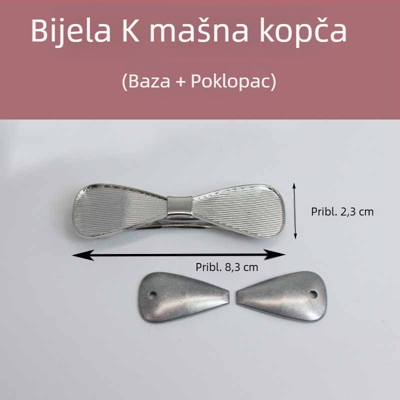 Leptir klips za kosu s bazom za DIY, dizajn lista ginka