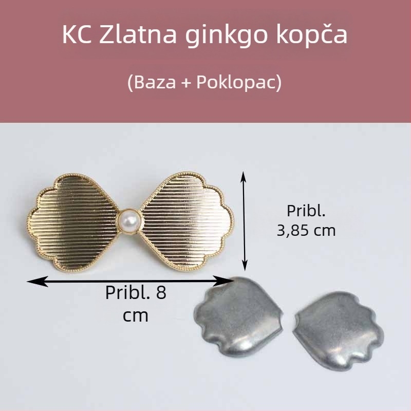 Leptir klips za kosu s bazom za DIY, dizajn lista ginka