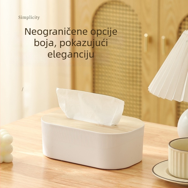 Pravougaona stolna kutija za maramice s prostorom za pohranu, elegantan dodatak dnevnom boravku i kupaonici
