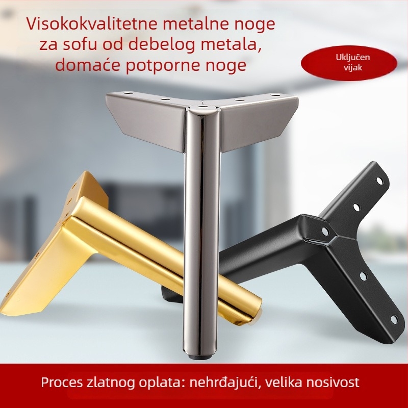 Set metalnih nog namještaja: za krevet, noćni ormarić, TV ormarić, kauč, stol za kavu i ormar za cipele