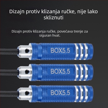 Modelarski alati s plavom okruglom ručkom, veličine 0# i 1#, sedmeročlani set s dimenzijama 4,0; 5,0; 1,5; 2,0; 2,5 mm