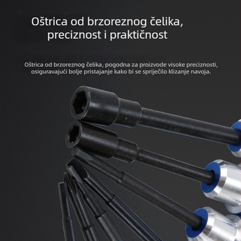 Modelarski alati s plavom okruglom ručkom, veličine 0# i 1#, sedmeročlani set s dimenzijama 4,0; 5,0; 1,5; 2,0; 2,5 mm