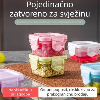 Kutija za čuvanje hrane s hermetičkim zatvaranjem, za bebe i djecu, kapacitet 300 ml, jednoslojni set