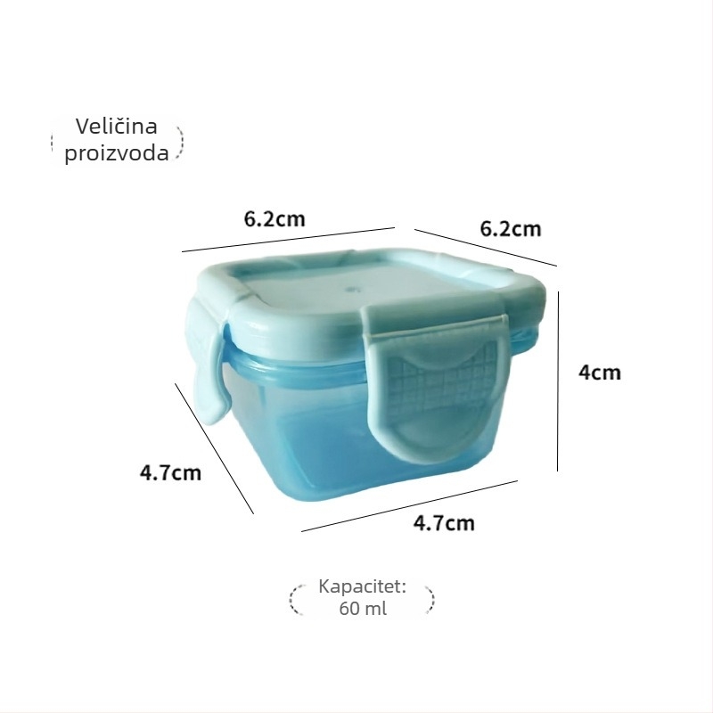 Kutija za čuvanje hrane s hermetičkim zatvaranjem, za bebe i djecu, kapacitet 300 ml, jednoslojni set