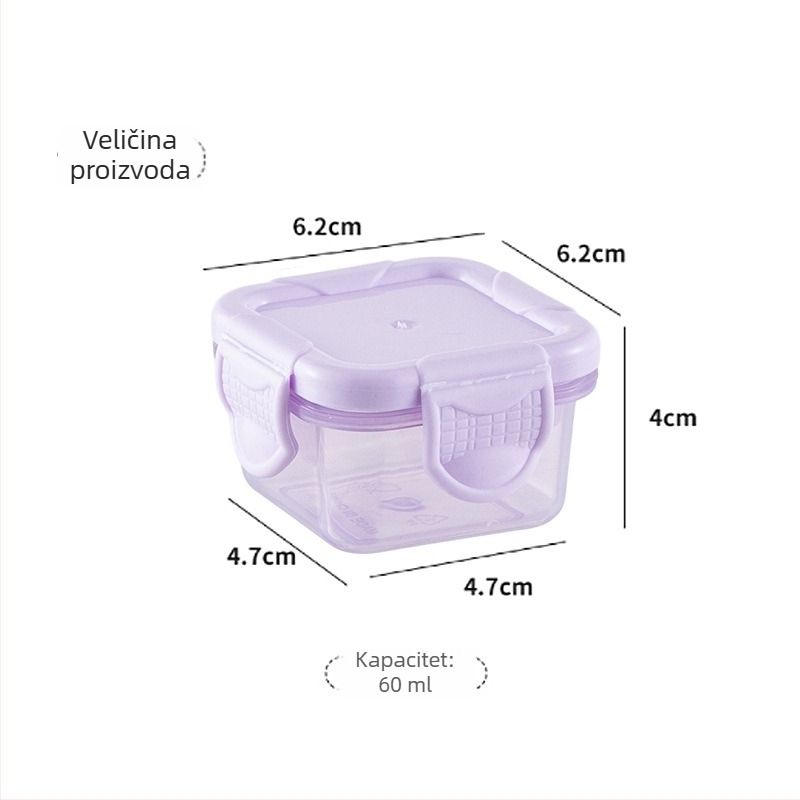 Kutija za čuvanje hrane s hermetičkim zatvaranjem, za bebe i djecu, kapacitet 300 ml, jednoslojni set