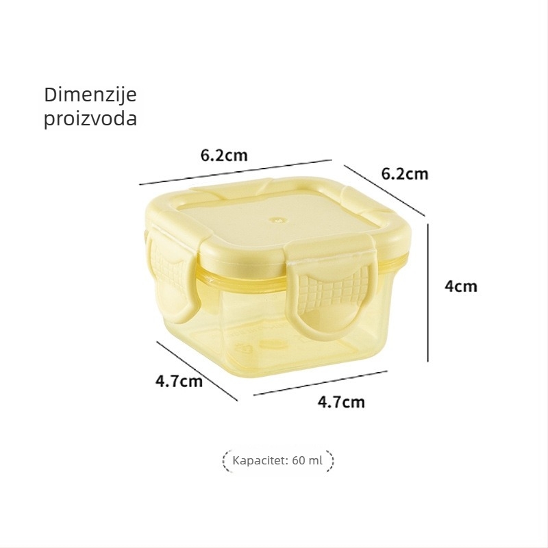 Kutija za čuvanje hrane s hermetičkim zatvaranjem, za bebe i djecu, kapacitet 300 ml, jednoslojni set