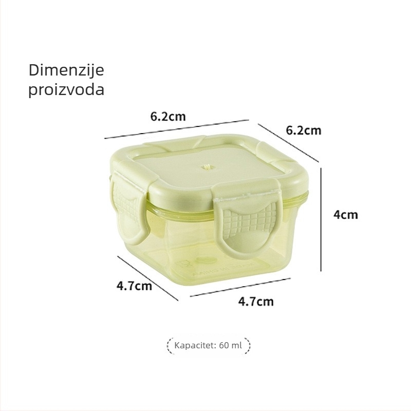 Kutija za čuvanje hrane s hermetičkim zatvaranjem, za bebe i djecu, kapacitet 300 ml, jednoslojni set