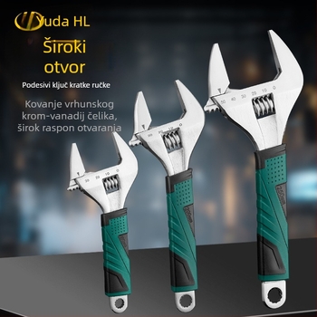 Prilagodljiv ključ s kratkom drškom i velikim otvorom, za male prostore, kupaonica, višenamjenski