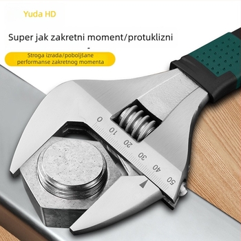 Prilagodljiv ključ s kratkom drškom i velikim otvorom, za male prostore, kupaonica, višenamjenski