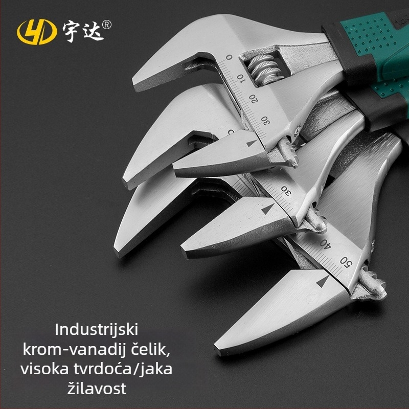 Prilagodljiv ključ s kratkom drškom i velikim otvorom, za male prostore, kupaonica, višenamjenski