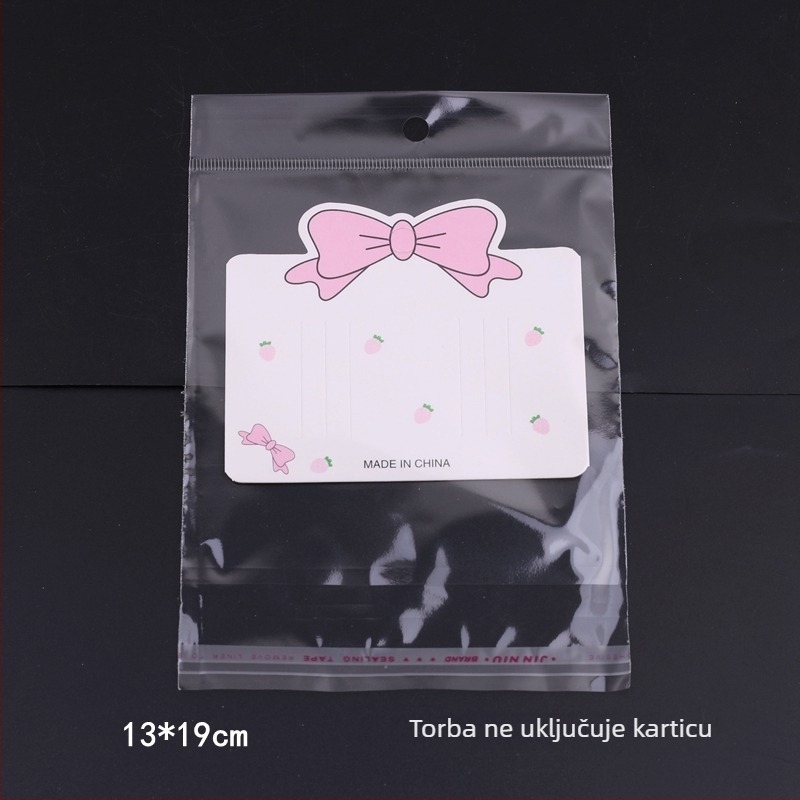 Korejski stil dodaci za kosu s čipkastom mašnicom, ručno izrađeno na kartici za prikaz.