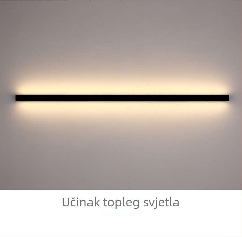 Nordijski minimalistička LED zidna svjetiljka s dugom trakom, za spavaću sobu i dnevni boravak, aluminij, 220V, 26x36 cm