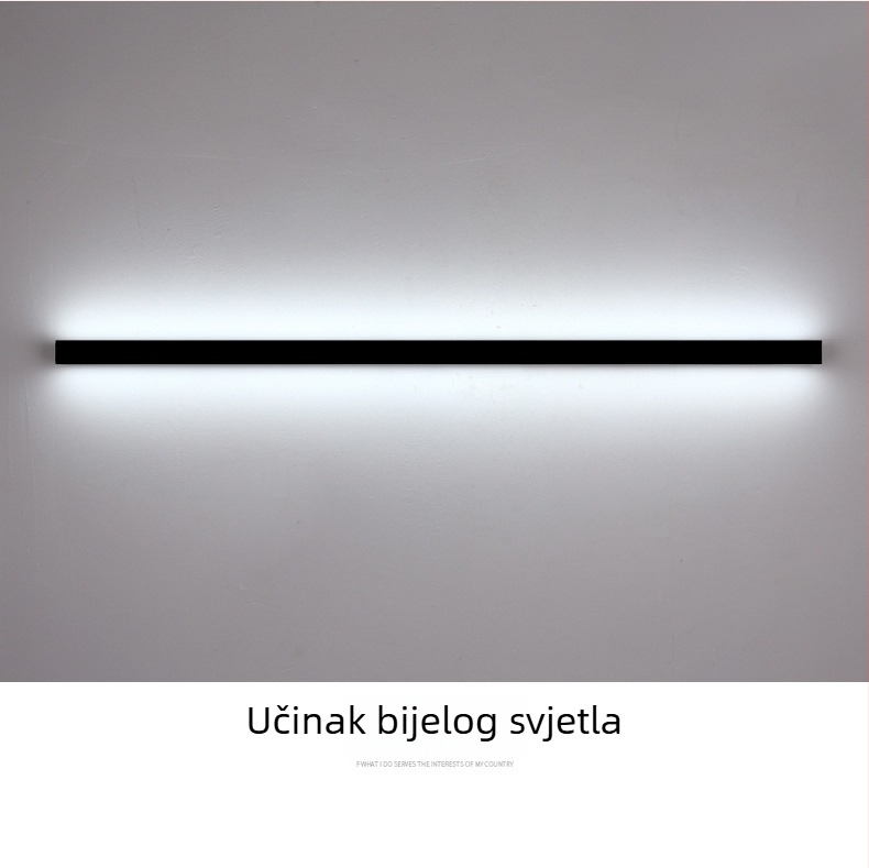 Nordijski minimalistička LED zidna svjetiljka s dugom trakom, za spavaću sobu i dnevni boravak, aluminij, 220V, 26x36 cm