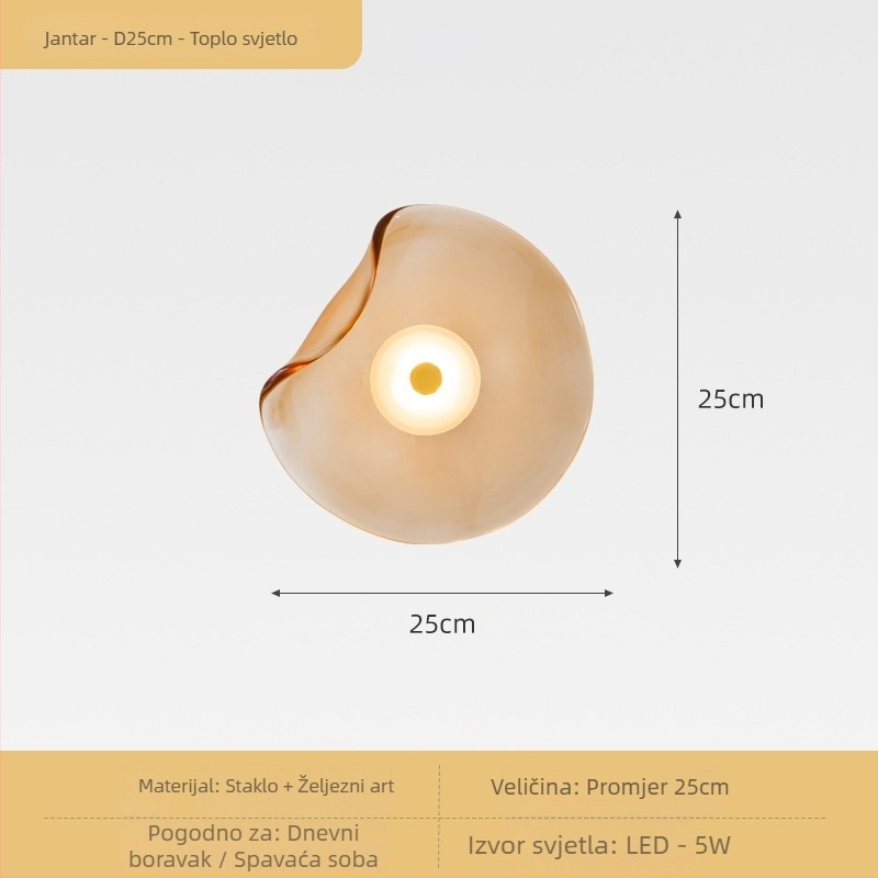Zidna svjetiljka kružnog oblika, nordijskog modernog dizajna, za spavaću sobu i dnevni boravak, minimalističko LED osvjetljenje