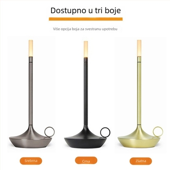 Nordijska atmosfera stolna svjetiljka s USB punjenjem, LED dodirna regulacija jačine svjetla, dekor za bar i restoran, noćna lampica