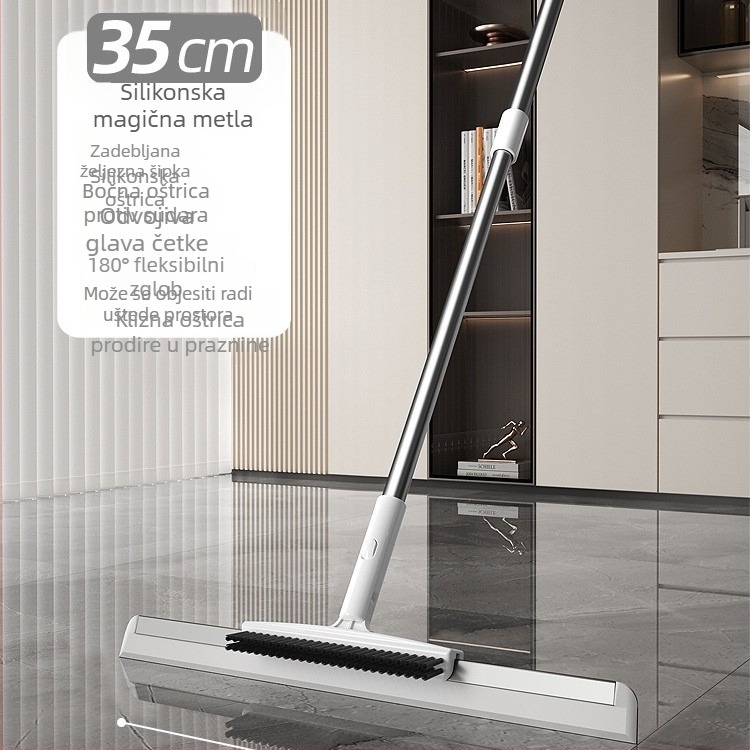 Kombinirani magični alat za čišćenje podova, silikon mop za kupaonicu i WC, uklanjanje dlaka, kućni pomoćnik