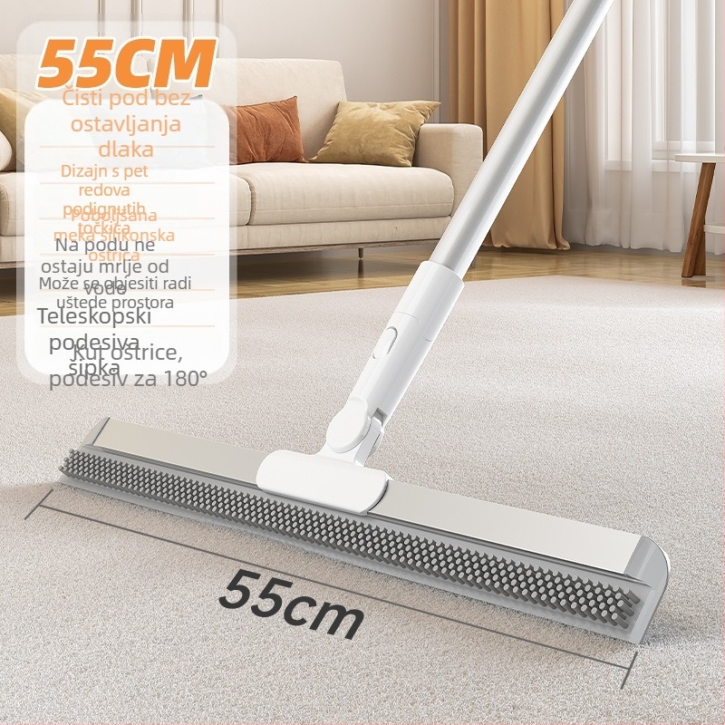 Kombinirani magični alat za čišćenje podova, silikon mop za kupaonicu i WC, uklanjanje dlaka, kućni pomoćnik