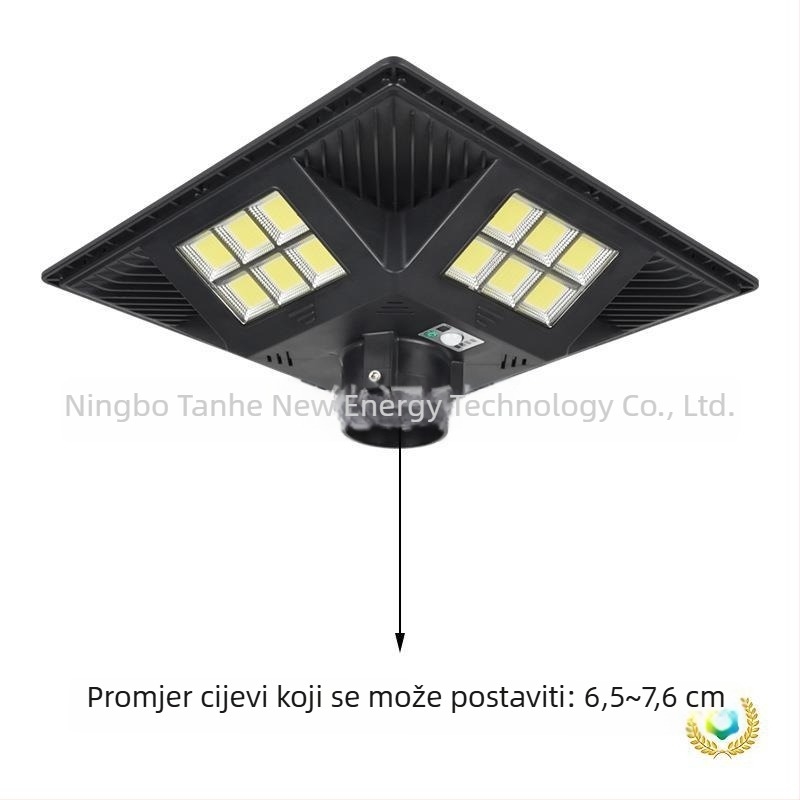 Cvjetnog oblika 4-LED solarno zidno svjetlo, vodootporno za vanjsku upotrebu, rasvjeta za vrt i stazu vile, daljinsko upravljanje
