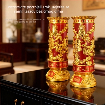 Kristalne svijeće za dom, bezdimne maslane lampe za Buddha ponude, dugotrajne lampe, par za dom i obožavanje Buddhe