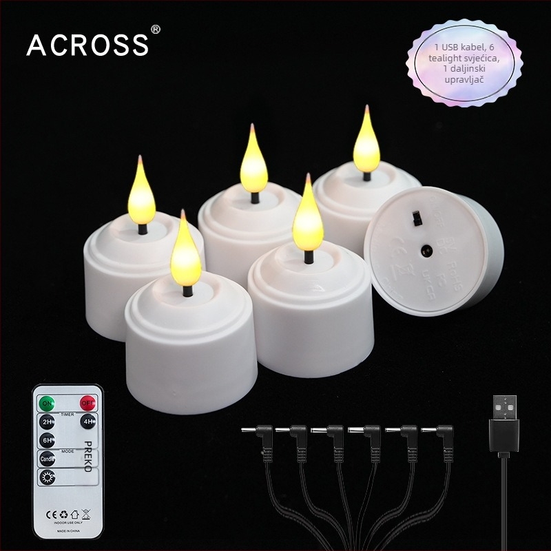 Punjavajuća LED tea light svjetiljka u obliku kapljice vode za božićnu dekoraciju, vjenčanja, rođendane i Halloween