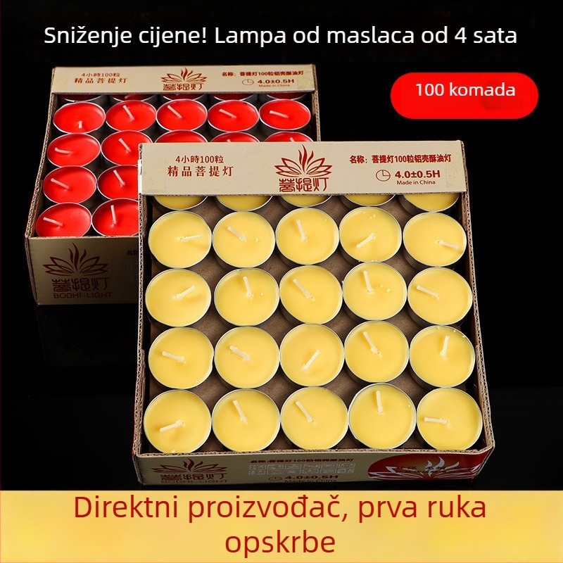 Kapsule ghijeve lampe za Buddha ponude, bez dima i mirisa, vječna svijeća za kućnu upotrebu