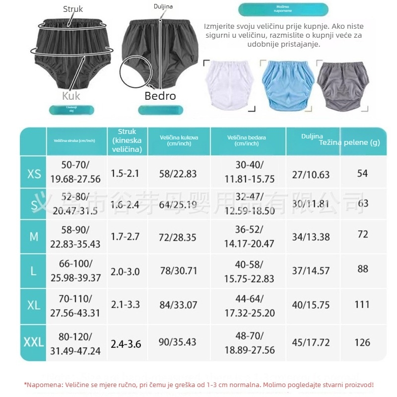 Unisex kupaće hlačice za odrasle s vodootpornom tkaninom