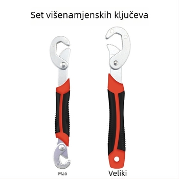Višenamjenski prilagodljivi ključ za cijevi, brza prilagodba, kupaonski ključ, alat od visokougljične čelika