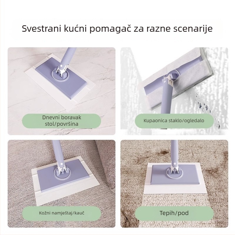 2025 Novi automatski mop s klipom za tkaninu, lakše čišćenje kod kuće, bez ručnog pranja, mikrovlaknasta podloga