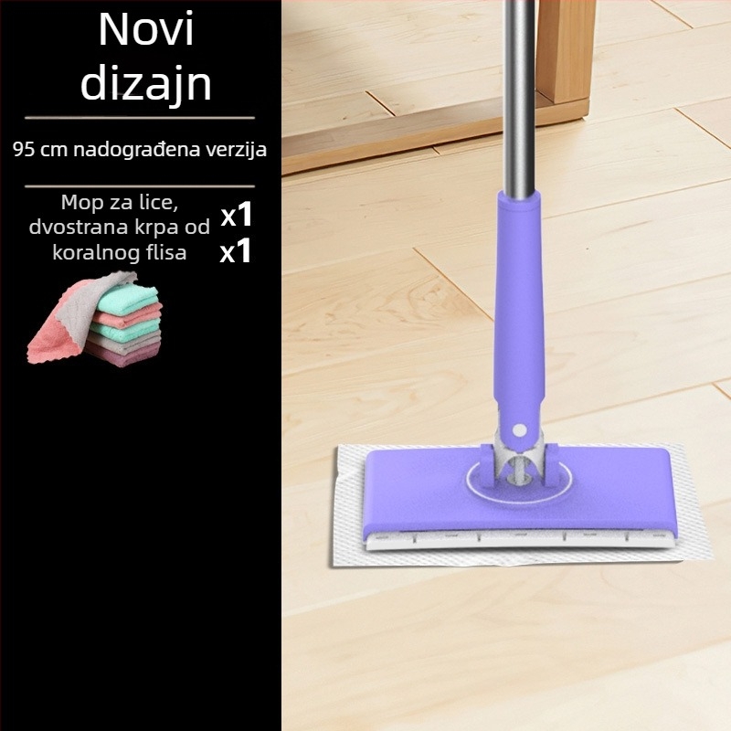 2025 Novi automatski mop s klipom za tkaninu, lakše čišćenje kod kuće, bez ručnog pranja, mikrovlaknasta podloga