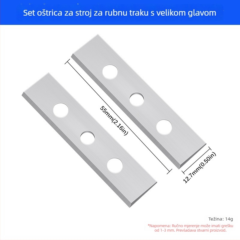Stroj za cantanje rubova s ravnim alatom za rezanje i PVC trakom za rubove