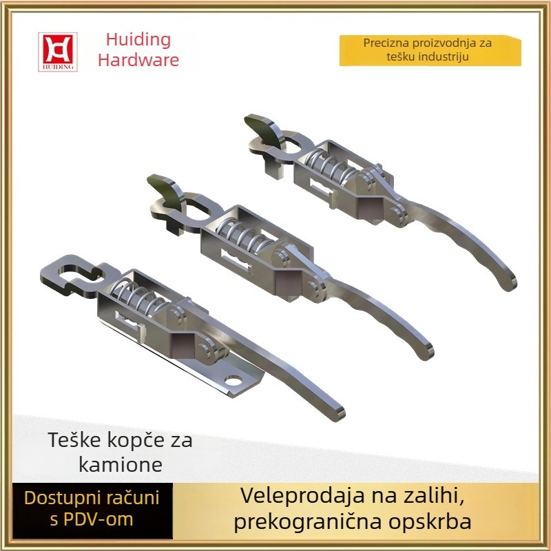 Željezna galvanizirana teška zasuna za kamione i poluprikolice, industrijski hardver za vrata