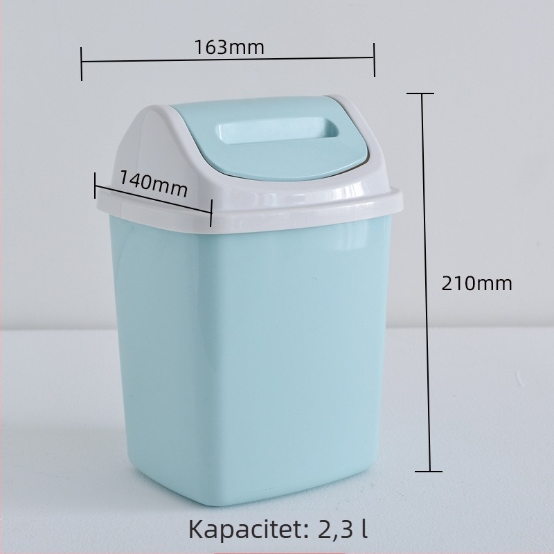Koš za smeće s poklopcem za kupaonicu, uski pravokutni dizajn, pogodan za uske prostore, dnevni boravak