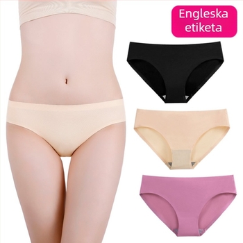 Ženske gaćice niskog struka, brzo se sušeće i prozračne, Ice Silk, jarke crvene, jednobojne, s pamukom u području prepona, velika veličina