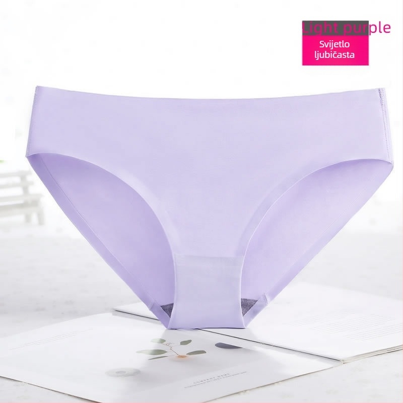 Ženske gaćice niskog struka, brzo se sušeće i prozračne, Ice Silk, jarke crvene, jednobojne, s pamukom u području prepona, velika veličina