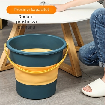 Prijenosna vanjska kanta za vodu za ribolov, putovanja automobilom, pranje auta, tuširanje stopala i pranje rublja; plastična kanta