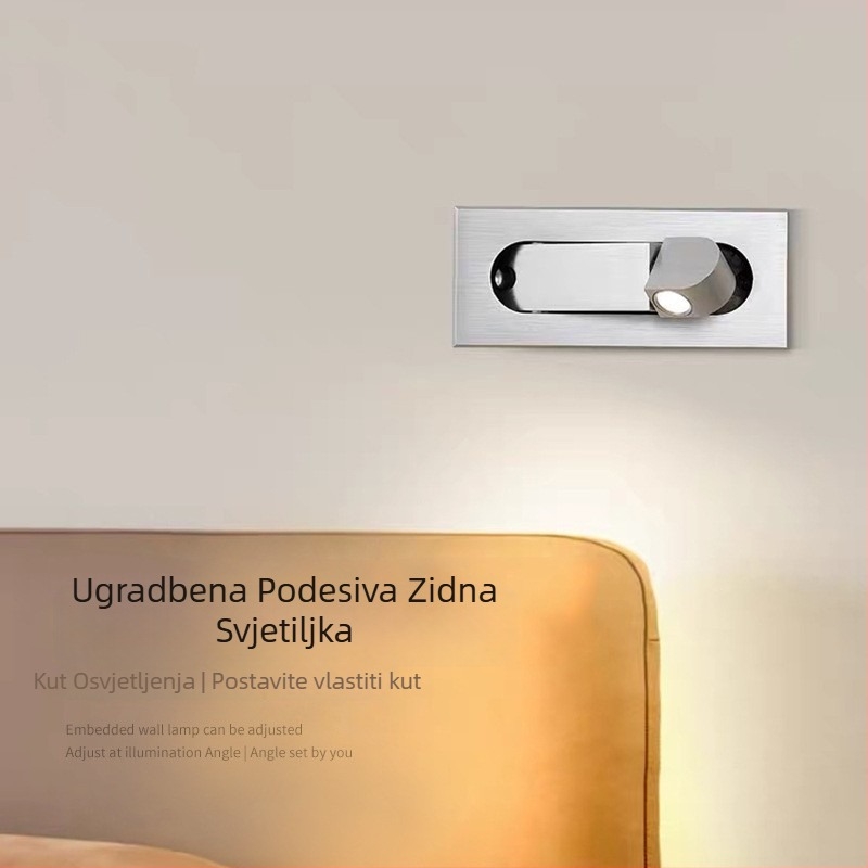 LED zidna svjetiljka za unutarnju i vanjsku upotrebu, gore-dolje usmjerena, dvostruka glava, aluminijsko kućište, 220V, moderni stil