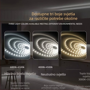 LED linijski LED trak 2835, 120 LED, visoka svjetlina, bez tamnih mrlja, niski pad svjetla, 12V LED trak za ogledalo