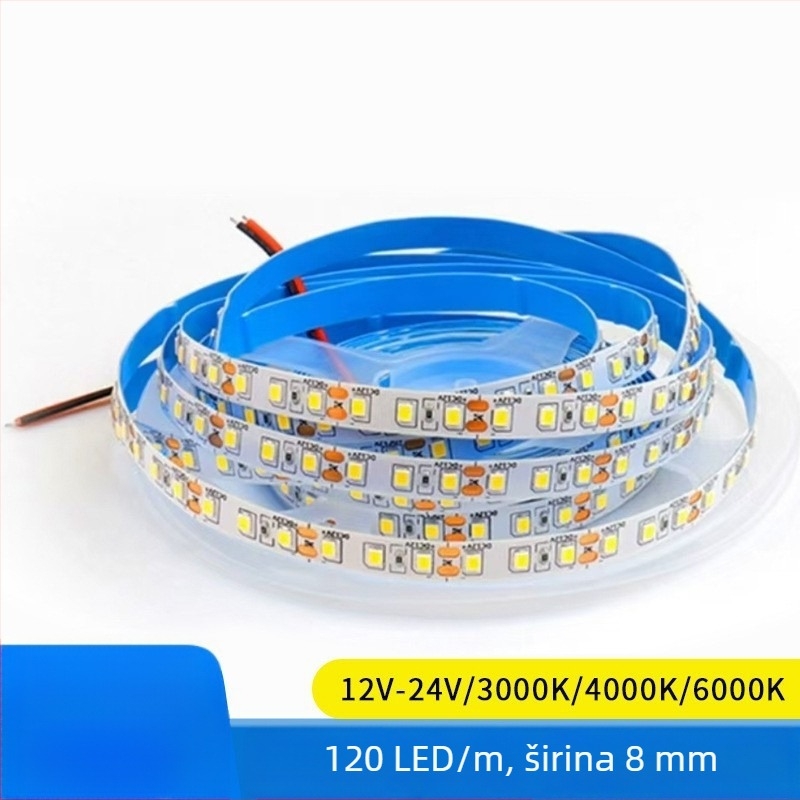 LED linijski LED trak 2835, 120 LED, visoka svjetlina, bez tamnih mrlja, niski pad svjetla, 12V LED trak za ogledalo