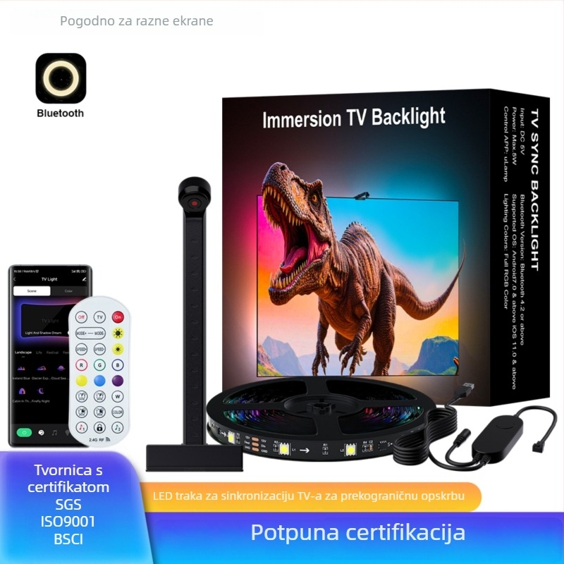 USB LED traka za televizor s sinhronizacijom boja zaslona, atmosferkim osvjetljenjem i pametnim upravljanjem