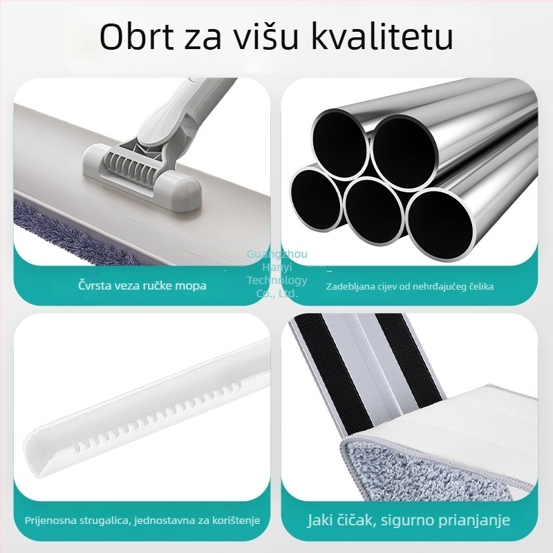 Totole veliki plosnati mop za komercijalnu uporabu – 2024 novi model, jednostavno čišćenje podova za hotele i tvornice