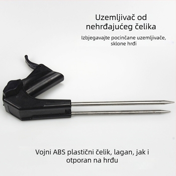 Nehrđajući držač štapa za ribolov, izvlačivi, s klinom u tlo